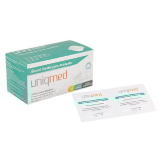 Álcool Swab 70% Saches Lenços Umedecidos - Uniqmed