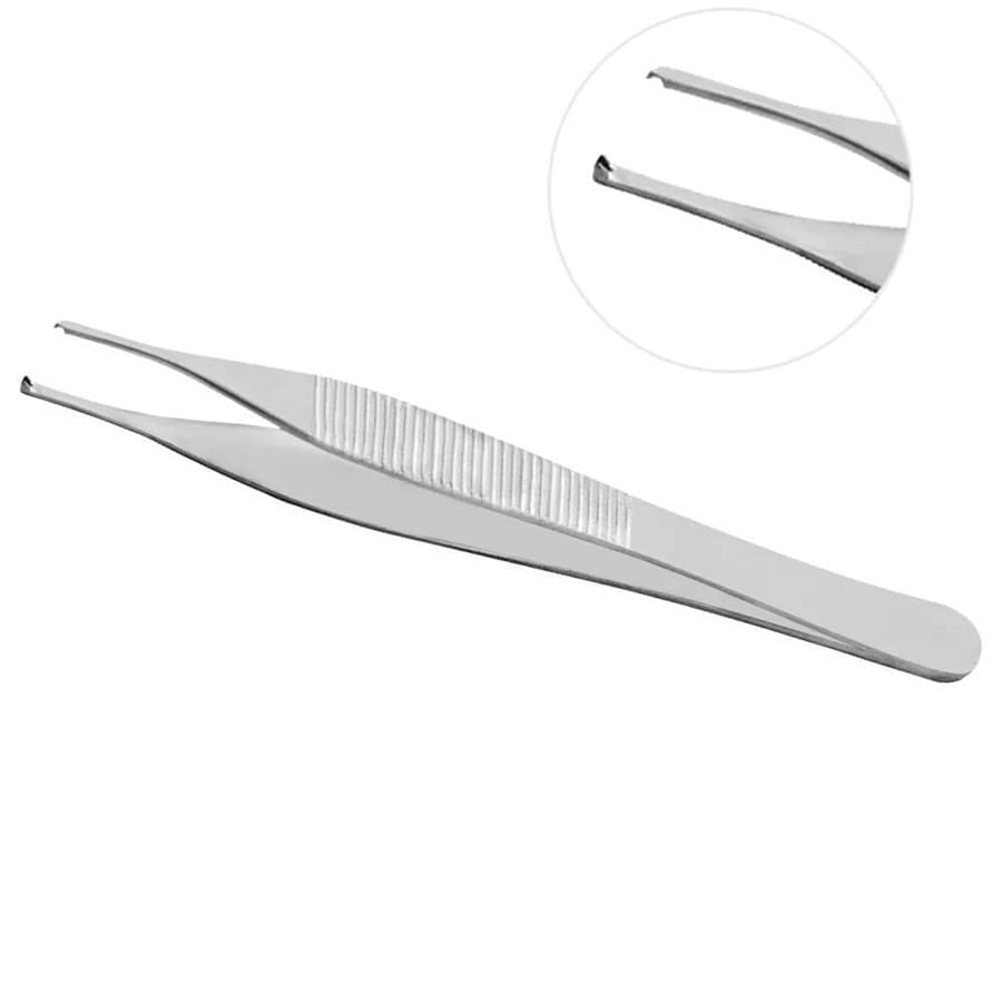 Pinza Adson Per Tessuti 12 Cm – 1x2 Denti – Chirurgica NATRA Per Odontoiatria E Dermatologia