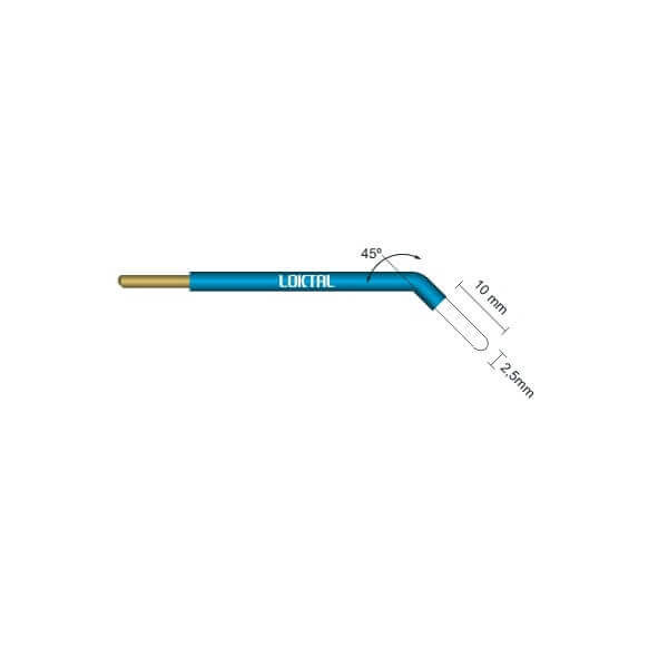 ACEL0050 - Eletrodo Eletrocirurgico Alça 10mm, Oval Curvada 45° - Loktal